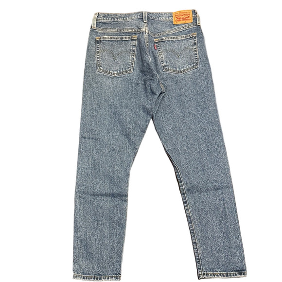 Levis Button Fly 501 Classic Denim Skinny Jeans Size 28X28 - Picture 3 of 3